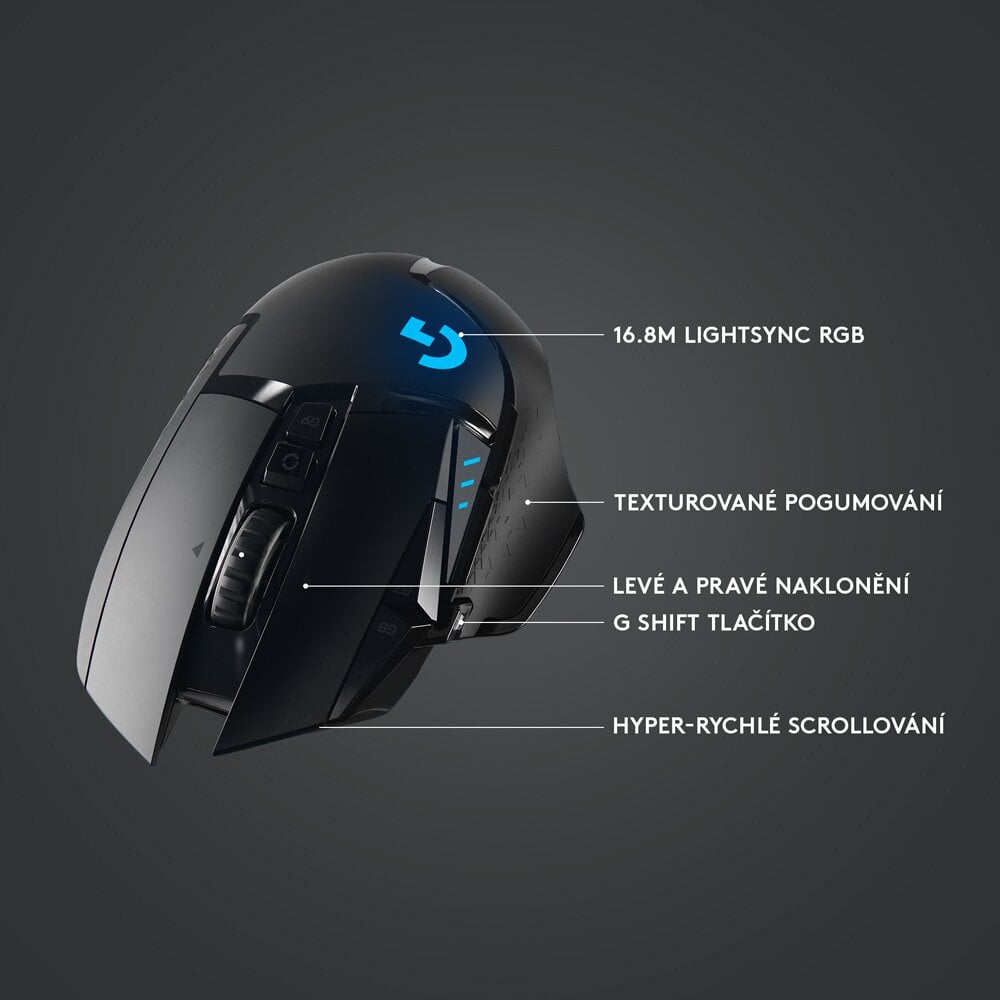 Bezdrôtová herná myš Logitech G502 Lightspeed - čierna