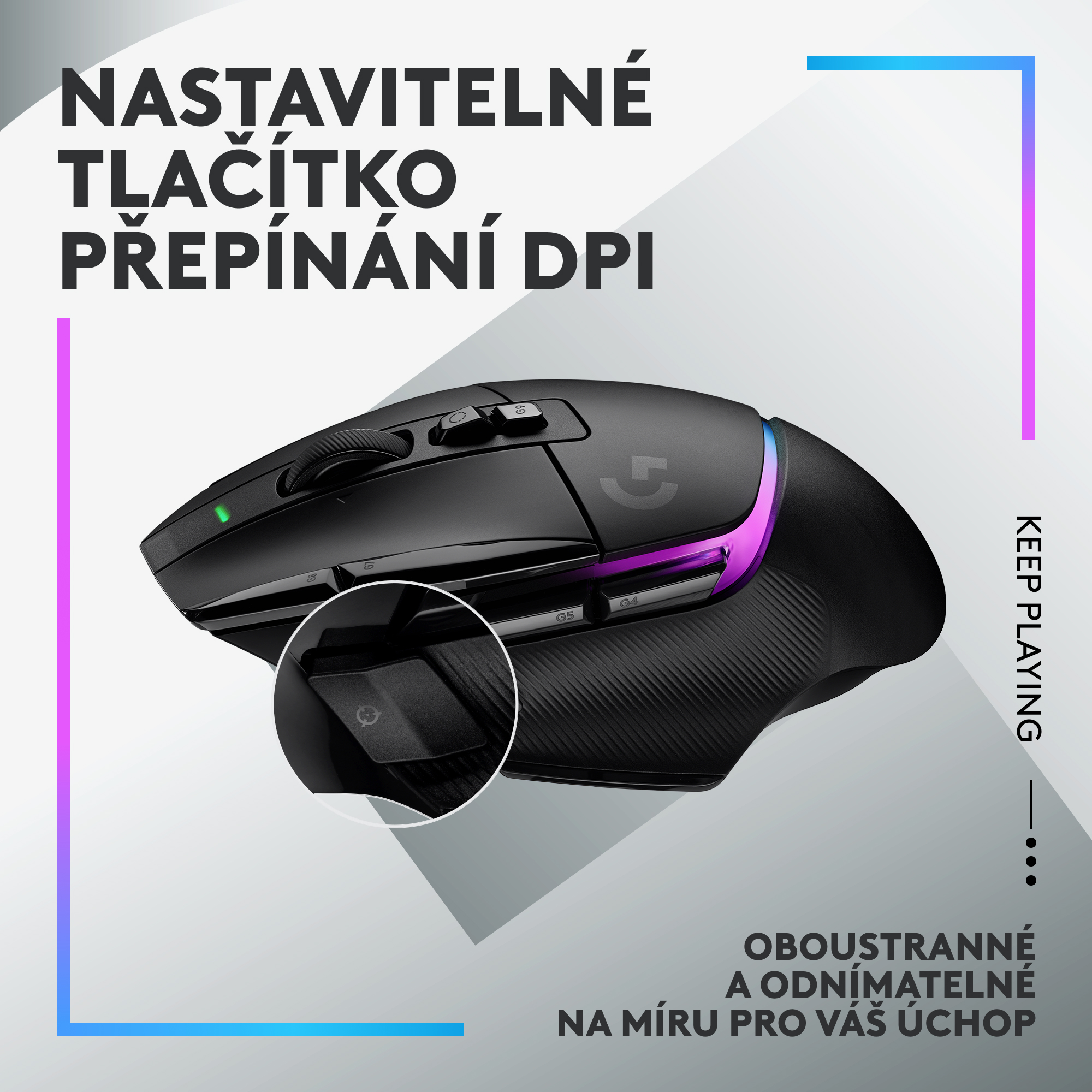 Bezdrôtová herná myš Logitech G502 X PLUS RGB, čierna
