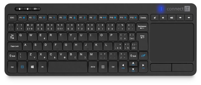 Bezdrôtová klávesnica CONNECT IT Touch + touchpad