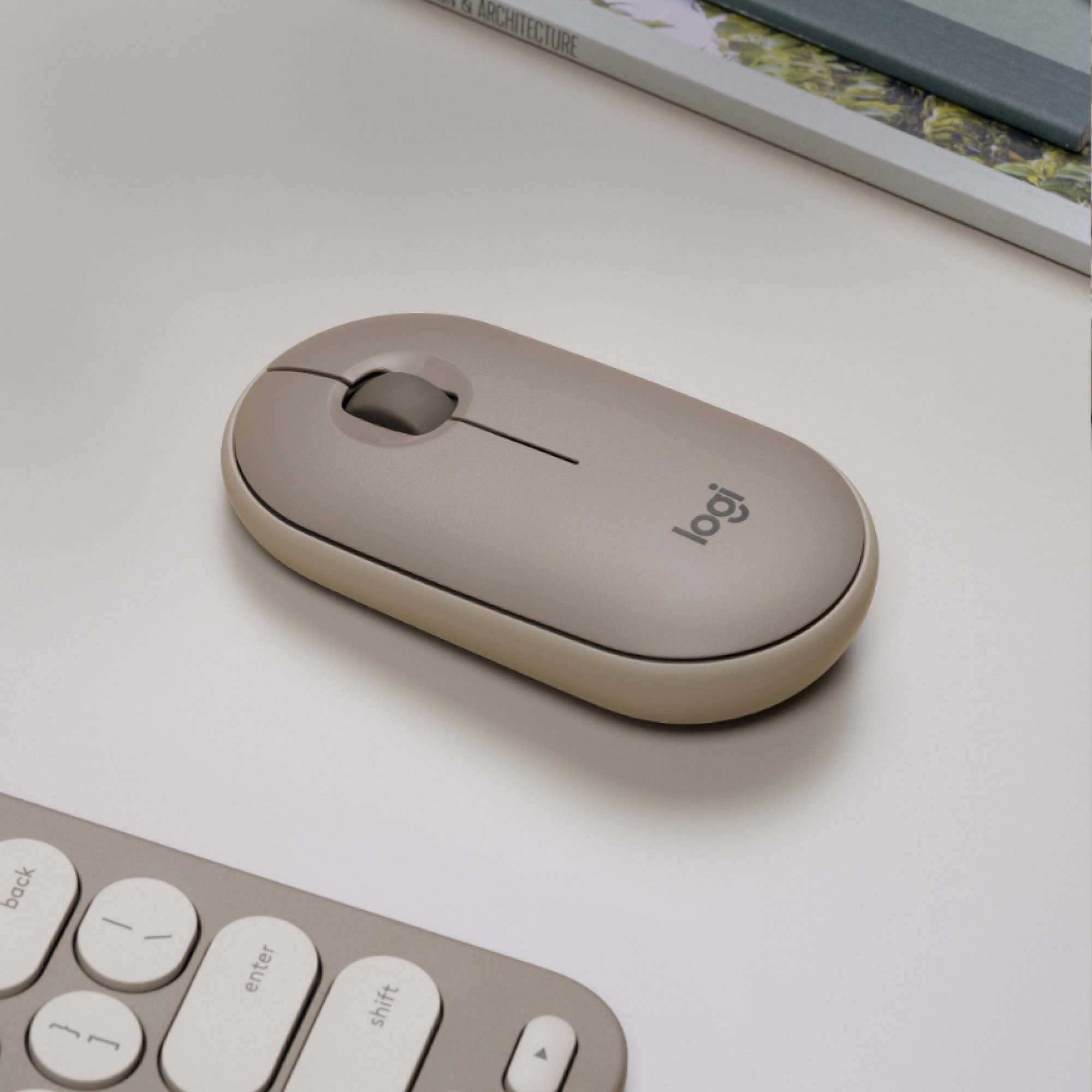 Bezdrôtová myš Logitech Pebble M350 Piesková