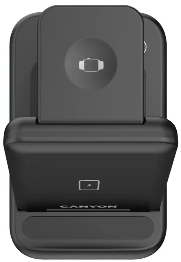 Bezdrôtová nabíjačka CANYON WS-304 IP, QC18W, 3v1, vstup 9V/2A, výstup 12V/1,5A, 15W/10W/7,5W/5W, typ C na USB-A, ružová