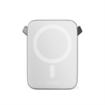 Bezdrôtová nabíjačka do auta Epico Qi2 Ultrathin kompatibilná s MagSafe - strieborná/biela