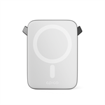 Bezdrôtová nabíjačka do auta Epico Qi2 Ultrathin kompatibilná s MagSafe - strieborná/biela