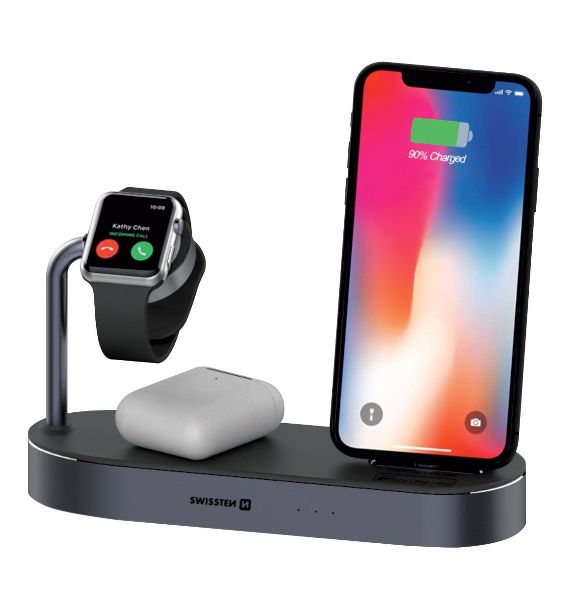 Bezdrôtová nabíjačka Swissten 4 v 1, MagSafe