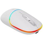 Bezdrôtová optická myš CANYON MW-22, RGB, 800/1200/1600 dpi, 4 tlačidlá, BT + 2,4 GHz, batéria 650 mAh, snehovo biela