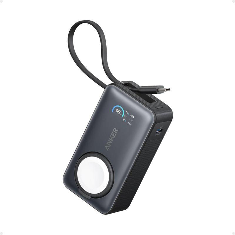 Bezdrôtová powerbanka Anker MagGo 10000mAh, 35W s káblom USB-C čierna