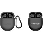 Bezdrôtové slúchadlá CANYON TWS6B Bluetooth s mikrofónom, čierne