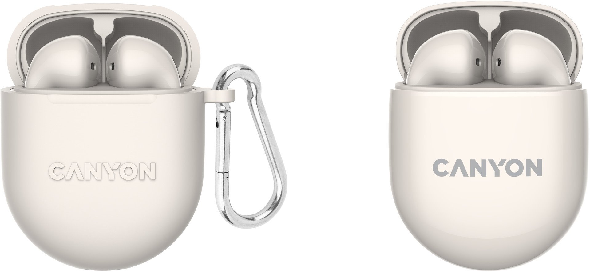 Bezdrôtové slúchadlá CANYON TWS6BE Bluetooth s mikrofónom, béžové