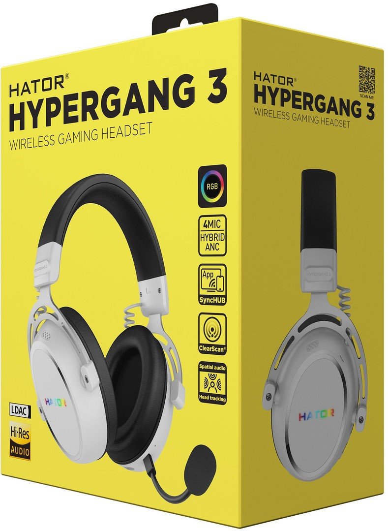 Bezdrôtové slúchadlá Hator HYPERGANG 3 biele