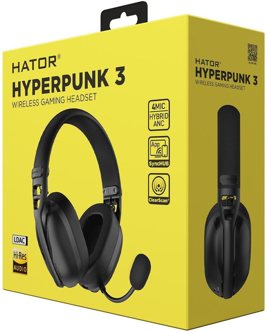 Bezdrôtové slúchadlá Hator HYPERPUNK 3 čierne