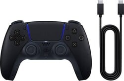 Bezdrôtový ovládač PlayStation 5 DualSense v čiernej farbe Midnight Black + USB kábel