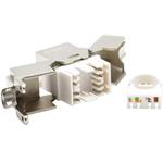 Beznástrojový keystone FTP Conexpro, CAT5E, strieborný