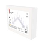 Biely drevený LED svietnik, 29 cm, 2x AA, vnútorný, teplá biela, časovač