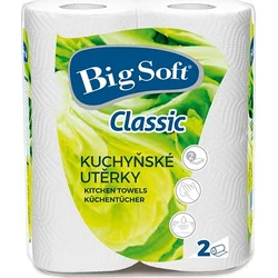 Big Soft kuchyňské utěrky Classic 2 ks, 2 vrst.