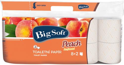 Big Soft toaletní papír Colour Broskev 8+2 role x 200, 2 vrst.