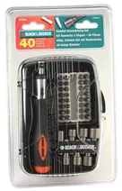 Black&Decker A7062 Nářadí sada, 40-dílná sada bitů,7ks oříšků, šroubovák s račnou, magnetický držák