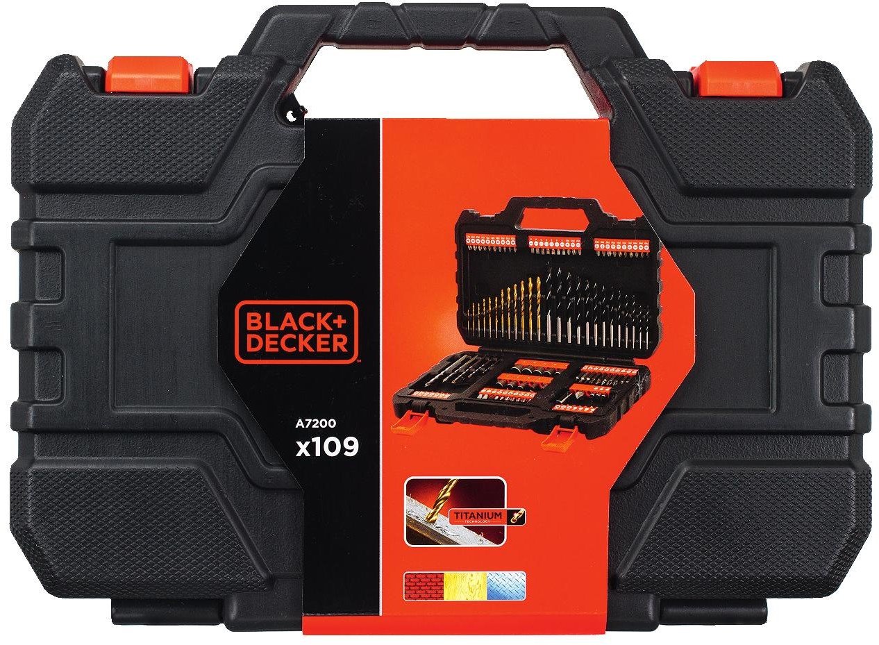 Black&Decker A7200 109 dílná sada - vrtáky, bity a nástrčné klíče