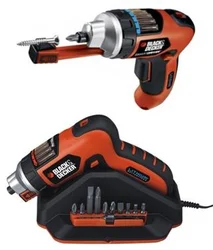 Black&Decker AS36LN Šroubovák Aku, 3.6V, 180 ot./min, 4.8 Nm, pravý i levý chod, včetně 8 bitů