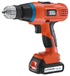 Black&Decker EPL148K Vrtačka Aku, baterie Li-Ion 14.4V, regulace otáček, LED integrované světlo, sklíčidlo 10mm,kufr