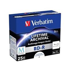 Blu-ray BD-R M-Disc Verbatim 25GB 4x Printable jewel box, 5ks/pack