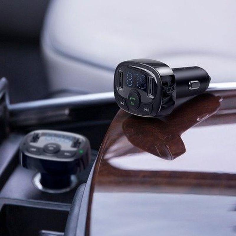 Bluetooth MP3 FM vysielač Baseus s nabíjaním 2xUSB 3,4A čierny