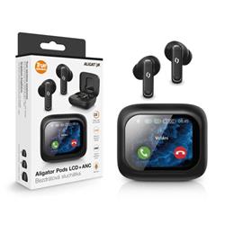 Bluetooth sluchátka Aligator Pods LCD + ANC, černá
