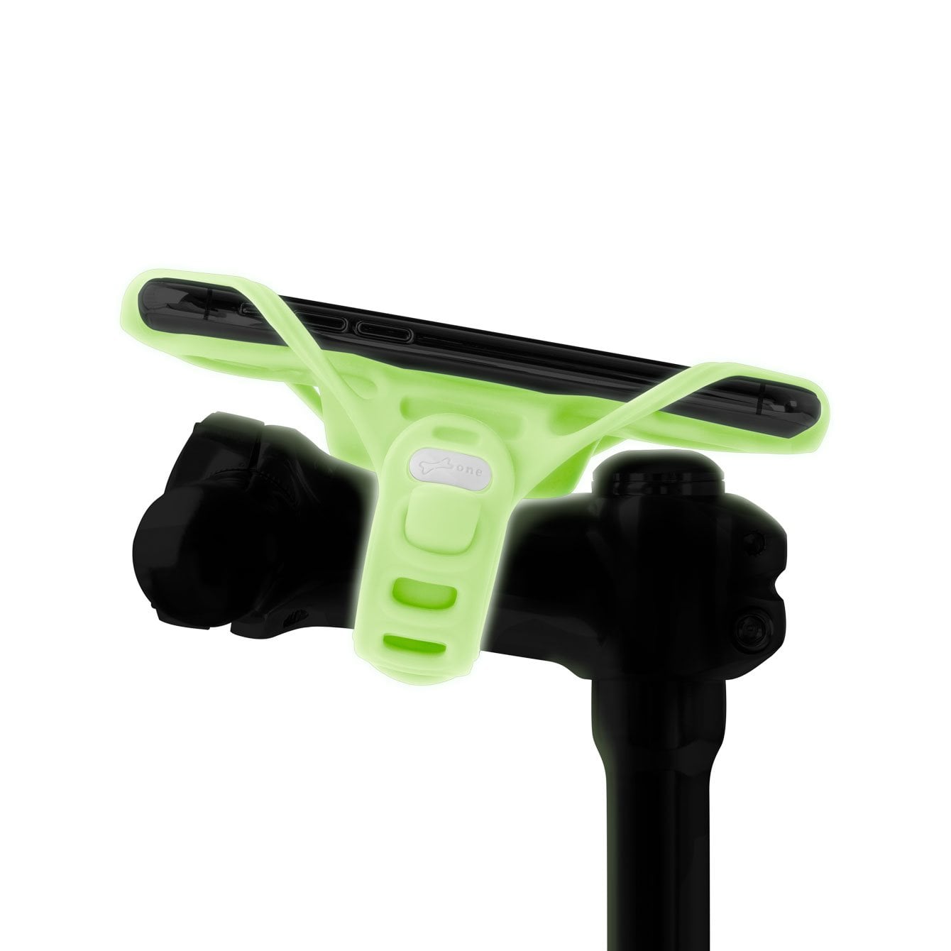 BONE Bike Tie Pro 4 – Luminous Green, držiak na bicykel pre mobilný telefón s uhlopriečkou 4,7–7,2"