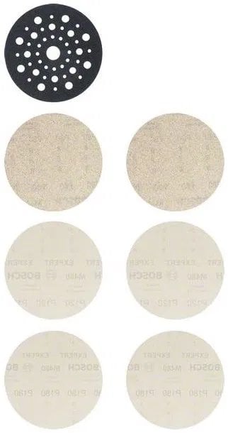 BOSCH 7-dielna základná súprava EXPERT M480 pre excentrické brúsky 125 mm (2.608.901.202)