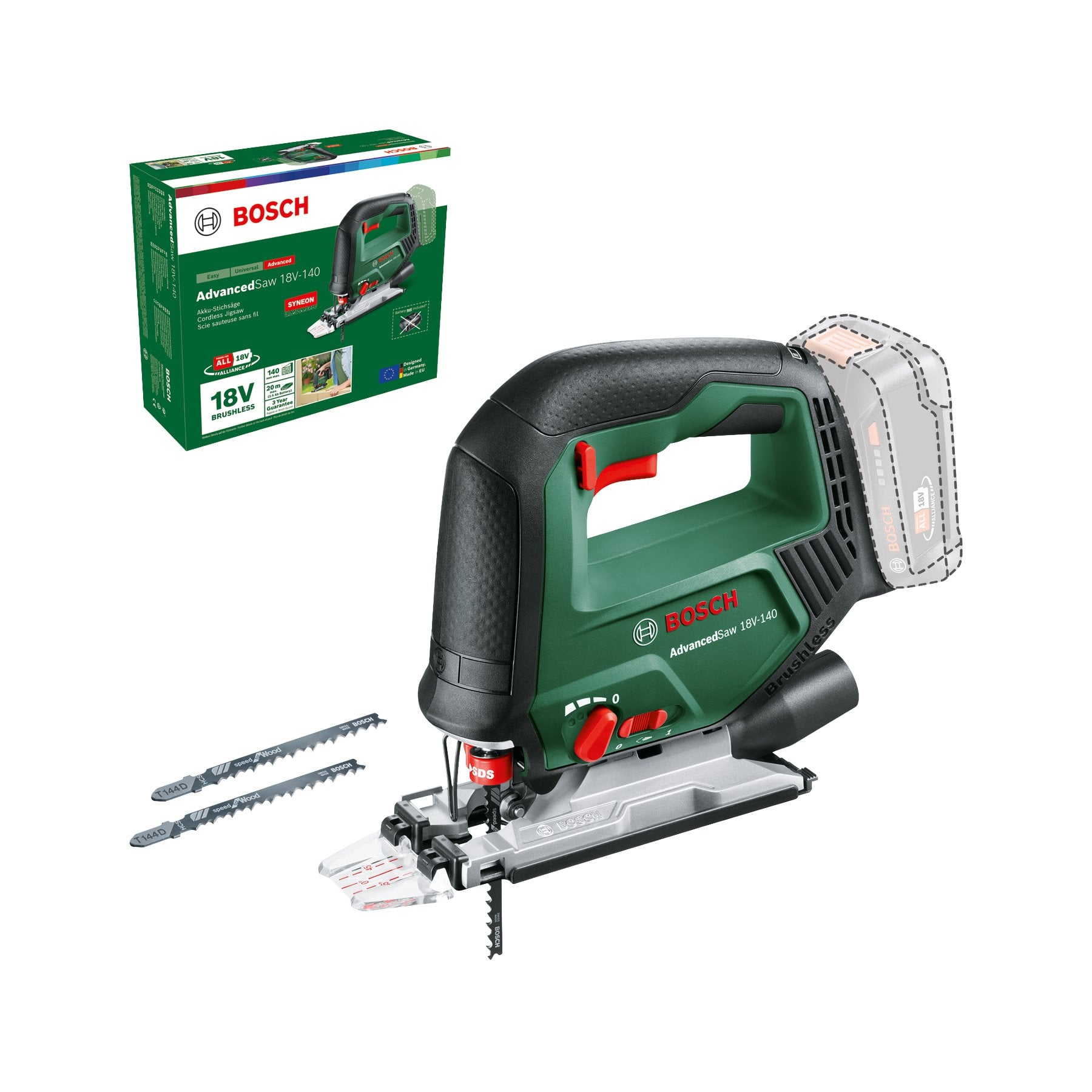 BOSCH AdvancedSaw 18V-140 Akumulátorová kmitací pila (0.603.013.002)