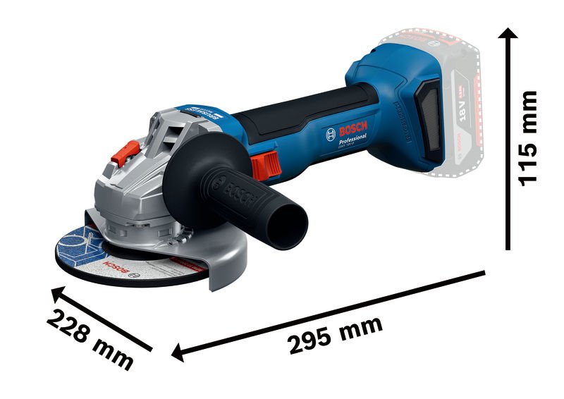 BOSCH Akumulátorová úhlová bruska GWS 18V-8 + L-BOXX (0.601.9N9.001)