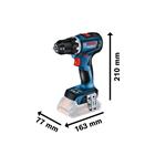 BOSCH Akumulátorový vrtací šroubovák GSR 18V-90 C (0.601.9K6.020)