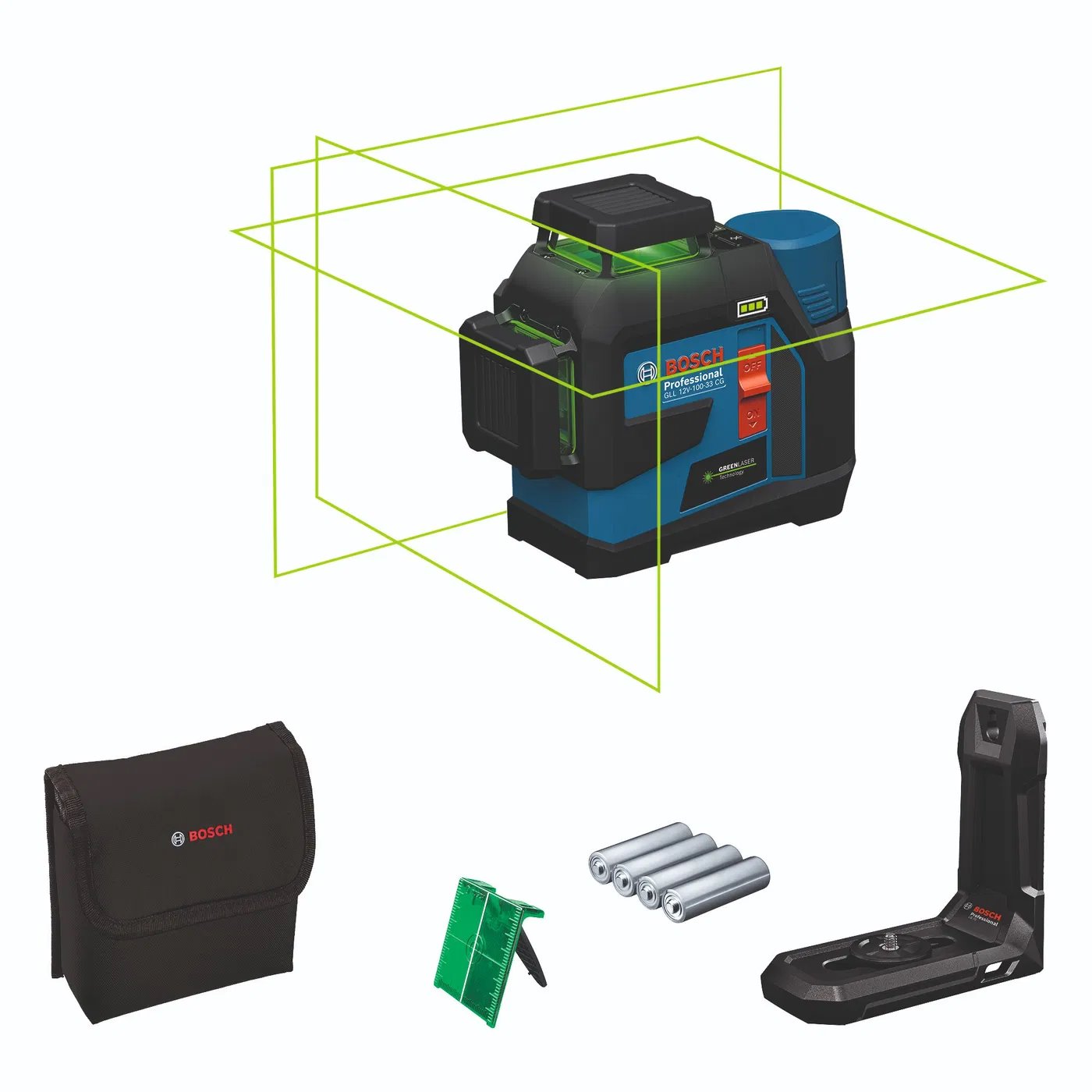 BOSCH Čárový laser GLL 12V-100-33 CG (0.601.065.400)