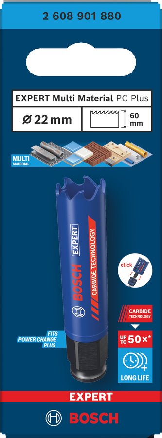 BOSCH Děrovka EXPERT Multi Material pro Power Change Plus, 22 × 60 mm (2.608.901.880)