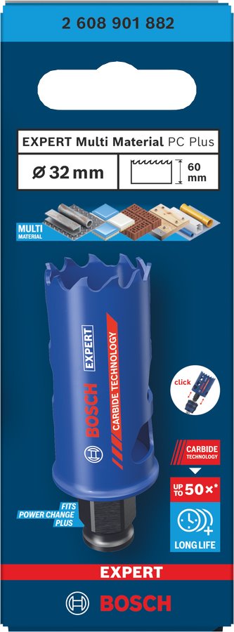BOSCH Děrovka EXPERT Multi Material pro Power Change Plus, 32 × 60 mm (2.608.901.882)