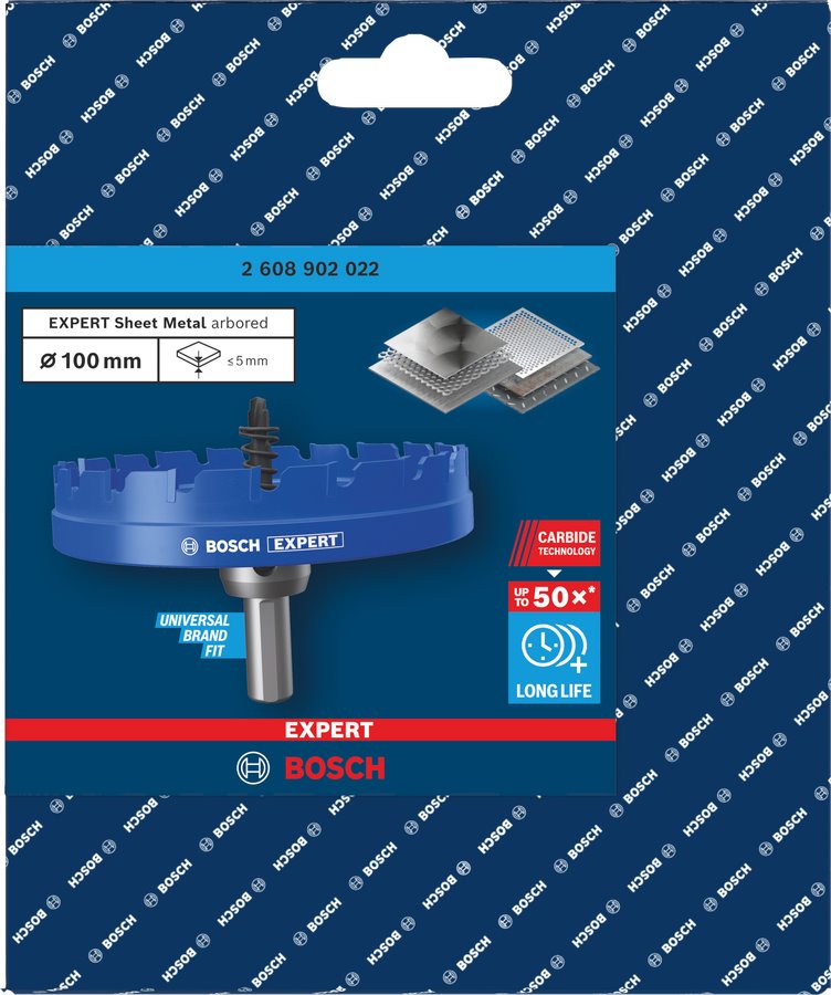 BOSCH Děrovka s adaptérem EXPERT Sheet Metal 100 × 5 mm (2.608.902.022)
