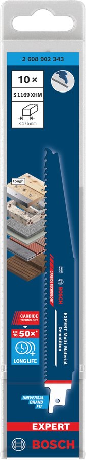 BOSCH EXPERT Multi Material Demolition S1169XHM Pilový list, 10 ks (2.608.902.343)