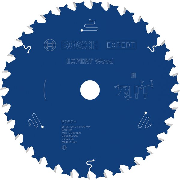 BOSCH Pilový kotouč EXPERT Wood, 185 × 2,4/1,4 × 20 mm, T32 (2.608.902.233)