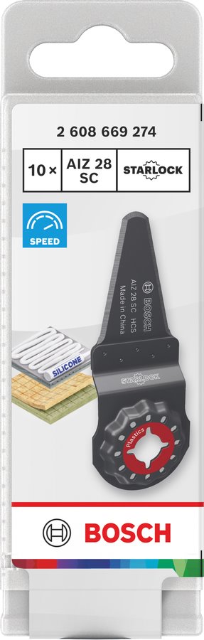 BOSCH Pilový list na plasty AIZ 28 SC, Starlock, 28 × 40 mm, 10 ks (2.608.669.274)