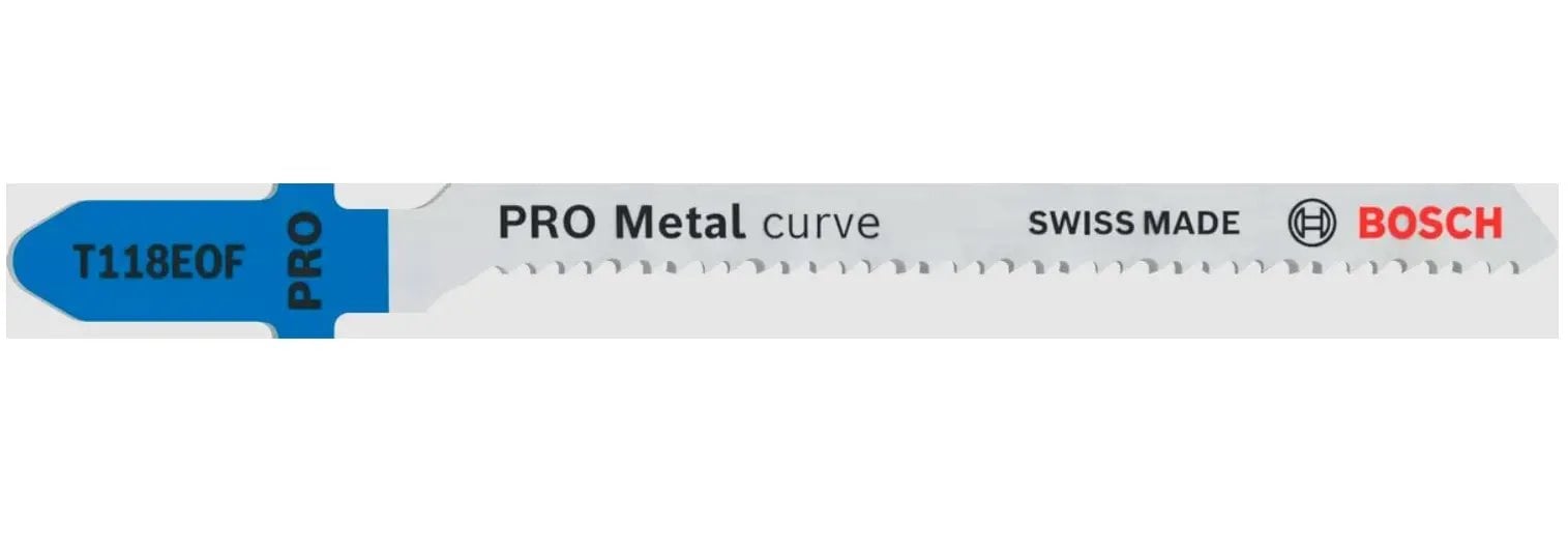 BOSCH Pilový plátek pro přímočaré pily PRO Metal curve T118EOF, 83 mm, 5 ks