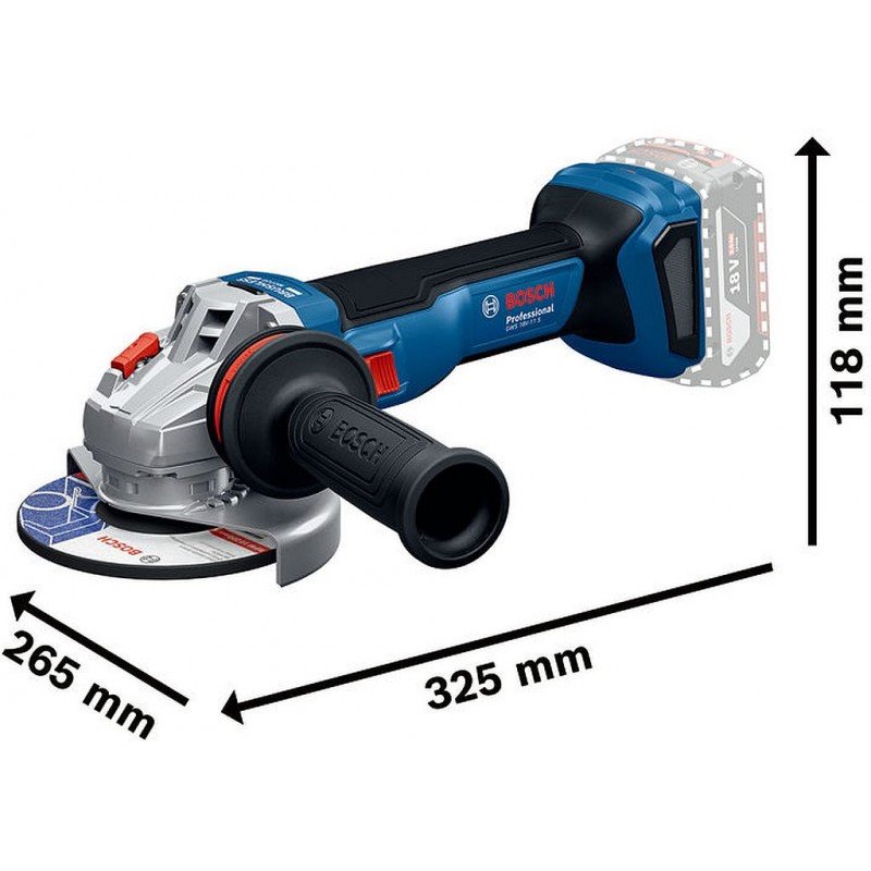 BOSCH PRO GWS 18V-11 Akumulátorová uhlová brúska (0.601.9N4.101)