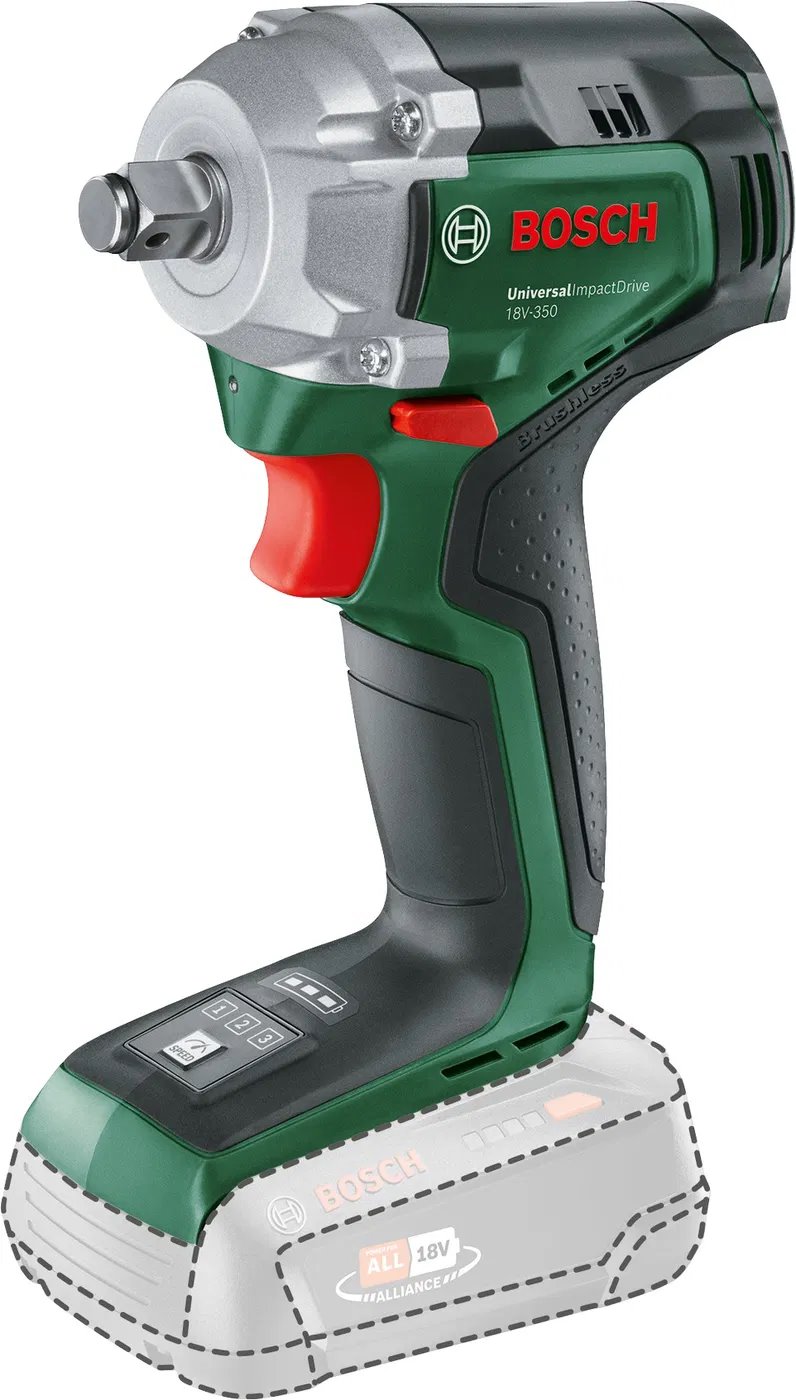 BOSCH Rázový utahovák AKU s příslušenstvím UniversalImpactDrive 18V-350, bez baterie (0.603.980.305)