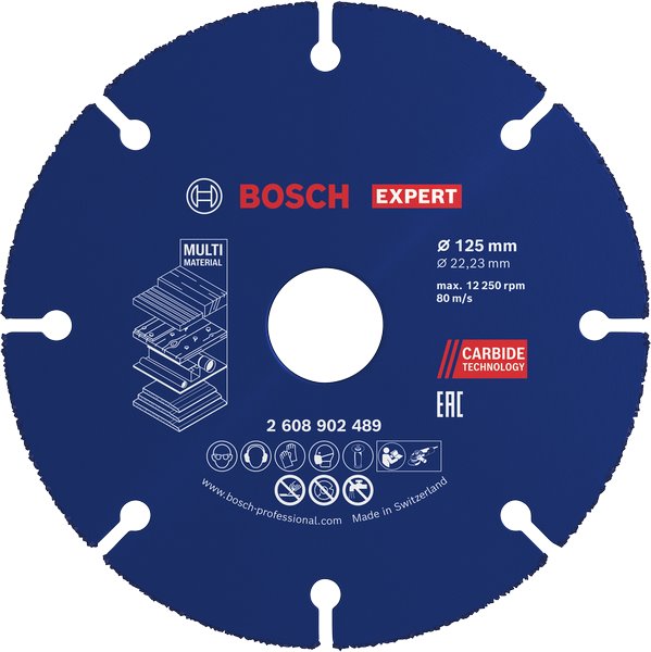 BOSCH Řezací kotouče EXPERT Carbide Multi Wheel 125 mm, 22,23 mm (2.608.902.489)