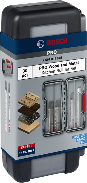 BOSCH Sada pílových listov pre kuchynských majstrov PRO Wood and Metal, 100 mm, 30 ks (2.607.011.945)