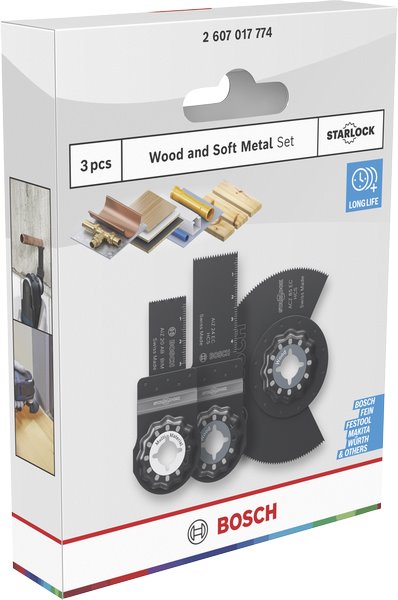 BOSCH Sada pilových listů na dřevo a měkký kov, 3 ks (2.607.017.774)