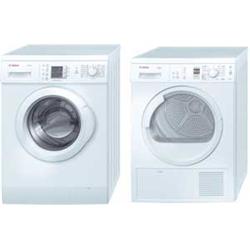 BOSCH Set pračka WAE 24442 BY + sušička WTE 86303 BY + mezikus WTZ 11300