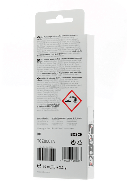 Bosch TCZ8001A Čistiace tablety pre automatické kávovary Bosch, 10 ks