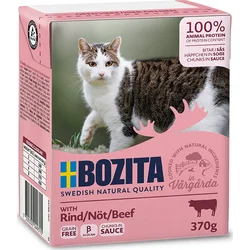Bozita Cat kousky v omáčce s hovězím, tetrapak kapsička 370 g