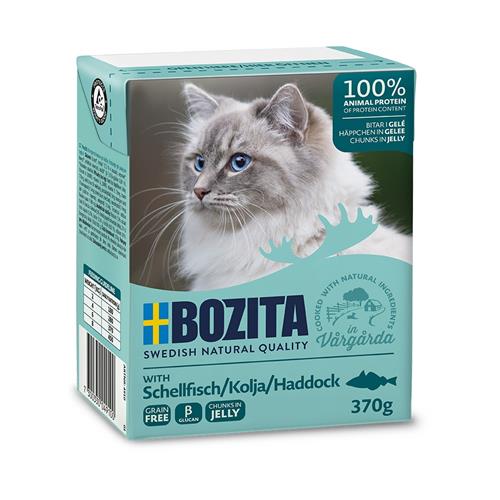 Bozita Cat kousky v želé s treskou, tetrapak kapsička 370 g