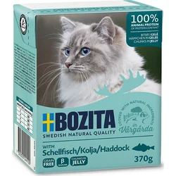 Bozita Cat kousky v želé s treskou, tetrapak kapsička 370 g