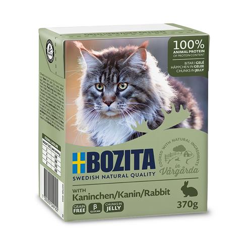 Bozita Kúsky mačky v želé s králikom, tetrapak 370 g